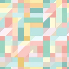 Seamless pattern of multicolored rectangles, painting art., created by generative AI.