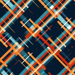 Seamless abstract tartan plaid pattern, Ideal for printing onto fabric and paper or decoration, created by generative AI