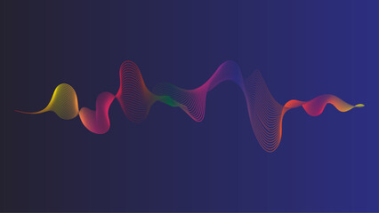 Abstract colorful wave lines and technology background. Modern colorful flowing wave lines and glowing moving lines. Futuristic technology and sound wave lines background.