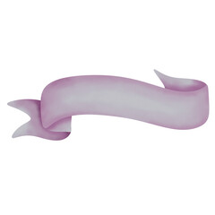 Purple ribbon bow pastel illustrations 