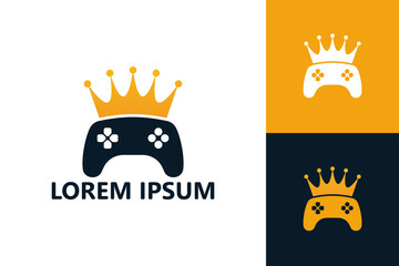 King gaming logo template design vector