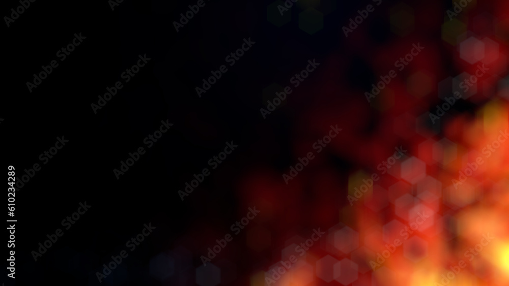 Poster red bokeh bio forms texture bg - abstract 3d rendering