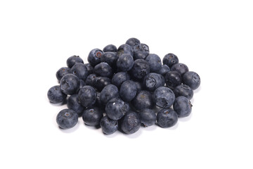 Ripe blueberry isolated on white