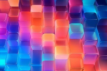 Obraz premium abstract colorful wave background. Technology Gradient Trendy background. Generative AI