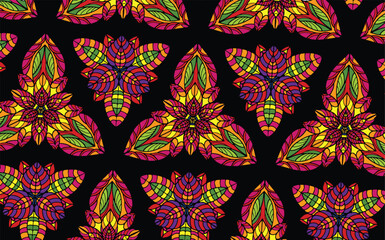 Mandala flowers pattern art design for modified your new art work design print, sticker, embroidery ethnic ikat and other.