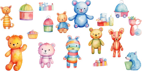 set toys watercolor for kids easy drawing kids style cute