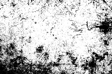 Texture, wall, concrete, black and white grunge background. Wall fragment with scratches and cracks

