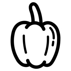 bell pepper line icon style