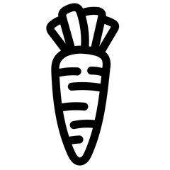 carrot line icon style