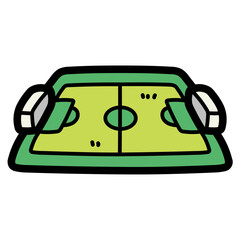 football field filled outline icon style