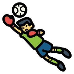 goalkeeper filled outline icon style