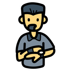 referee filled outline icon style