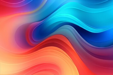 Fototapeta premium abstract colorful wave background. Technology Gradient Trendy background. Generative AI