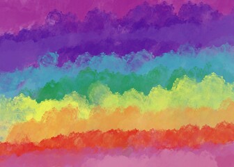 Colorful  Rainbow Watercolor Background