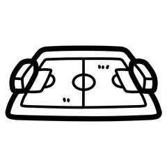 football field line icon style