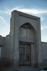 old brick building of uzbekistan