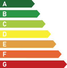 Energy efficiency rating chart. Eps vector