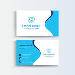 Dental care and Medical Healthcare Visiting card design.
Double-sided Business Card Template.
