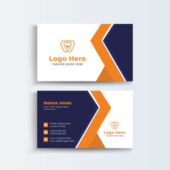 Obraz premium Dental care and Medical Healthcare Visiting card design. Double-sided Business Card Template. 