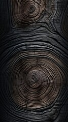 Fototapeta na wymiar Dark wood pattern featuring rich and intricate textures. Generative AI