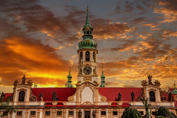 Naklejka premium Loreta church, Prague, czech republic