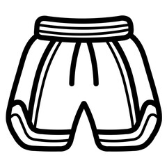 basketball shorts line icon style