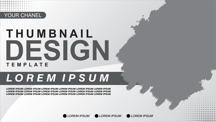 Fully editable video thumbnail design to open video tutorials. Thumbnails are suitable for business and webinars. with white  colors