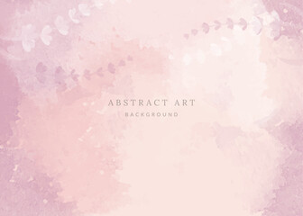 Abstract art watercolor background. Romantic floral design for postcard, wedding invitation, banner, wallpaper.