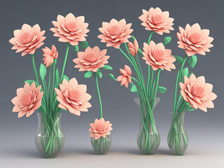 3D Flowers Realistic, Ai Genarated tools use Flowers Illustrations