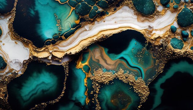 Abstract green gold luxury marble texture, premium background