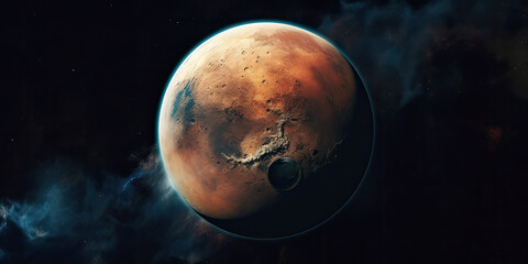 Fototapeta na wymiar Red planet Mars. Generative AI