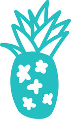 vector, fruit, pineapple, design, tropical, sweet, food, illustration, organic, summer, fresh