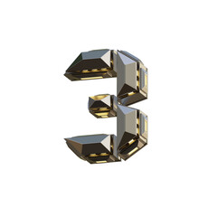 Metalic Sci-fi 3D Alphabet or PNG Letters
