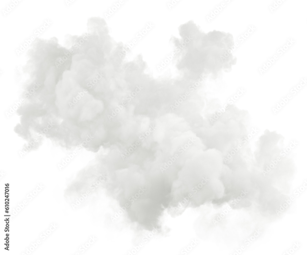 Poster isolate white cloudscape fluffy 3d render png file