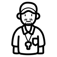 coach line icon style