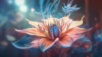 Obraz na płótnie Canvas Single dreamy surreal flower