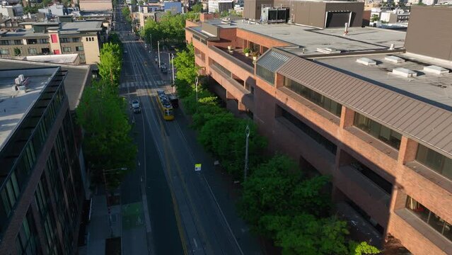 Aerial view of Seattle Central Community College sitting amidst the Capitol Hill neighborhood.
