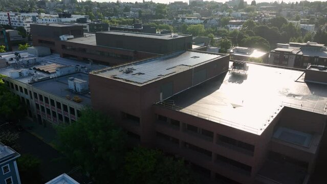 Aerial view of the Seattle Central Community College buildings in Capitol Hill.
