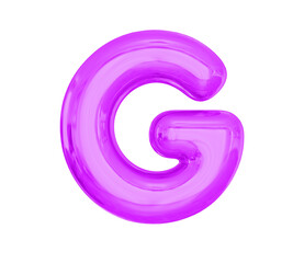 Letter G Purple Balloons 