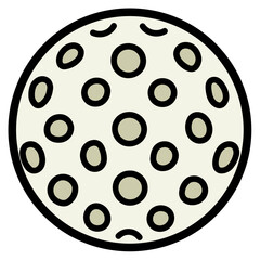 golf ball filled outline icon style