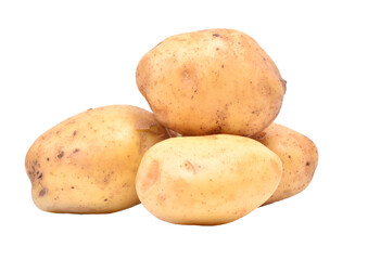 Potatoes isolated on white background