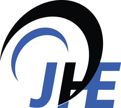 JHE Flat accounting logo design on white background. JHE creative initials Growth graph letter logo concept. JHE business finance logo design.