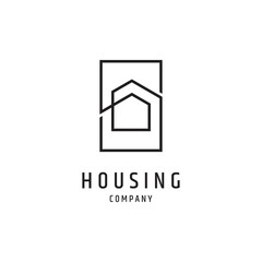 Simple house logo design concept
