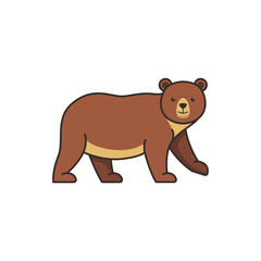 Obraz na płótnie Canvas brown bear vector