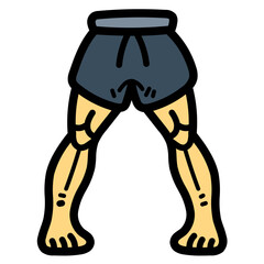 leg muscle filled outline icon style