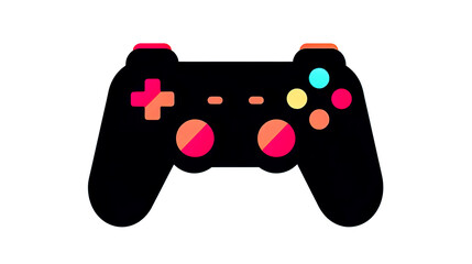 Joystick controller icon illustration for gaming, generative AI.