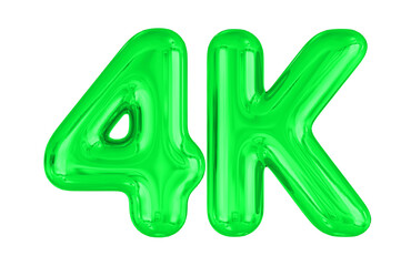 4K Follower Green Balloons