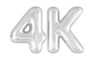 4K Follower Silver Balloons