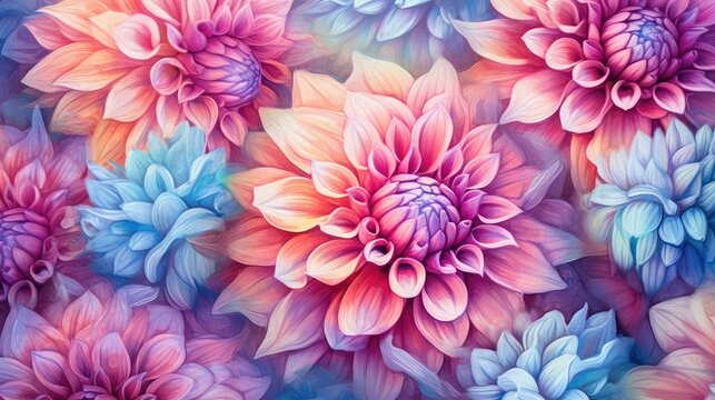 Dahlia Watercolor Impressions of Floral Grace