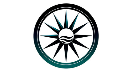 Wheel disks icon, logo isolated on white background, generative AI.